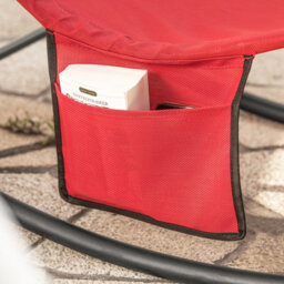Sobuy Ogs47-R, Indoor Outdoor Garden Rocking Sun Lounger Recliner Relaxing Chair With Side Bag,red,w145Xd57Xh82 - thumbnail 8