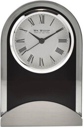 Widdop Arched Glass And Aluminium Base Mantel Clock - W2912 - thumbnail 2