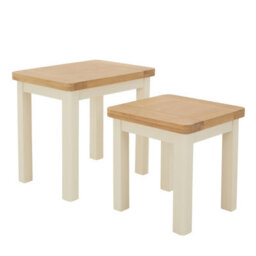 The Furniture Market Marbury Cream Nest Of 2 Side Tables - thumbnail 8