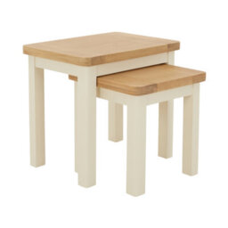 The Furniture Market Marbury Cream Nest Of 2 Side Tables - thumbnail 7