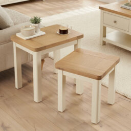 The Furniture Market Marbury Cream Nest Of 2 Side Tables - thumbnail 4