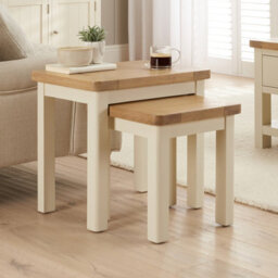 The Furniture Market Marbury Cream Nest Of 2 Side Tables