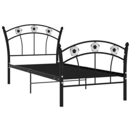 Walplus Single Metal Bed Frame With Football Design Powder Coated Finish And Slatted Base - thumbnail 2