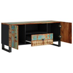 Berkfield Tv Cabinet 105X33.5X46 Cm Solid Wood Reclaimed&engineered Wood - thumbnail 3