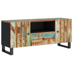 Berkfield Tv Cabinet 105X33.5X46 Cm Solid Wood Reclaimed&engineered Wood - thumbnail 2