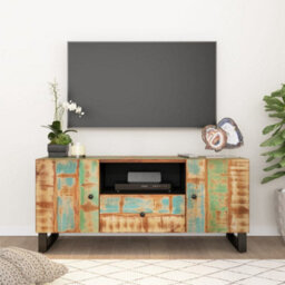 Berkfield Tv Cabinet 105X33.5X46 Cm Solid Wood Reclaimed&engineered Wood - thumbnail 1