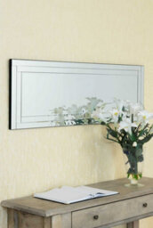 Mirroroutlet Luxford All Glass Bevelled Dress Mirror 120 X 40 Cm - thumbnail 2