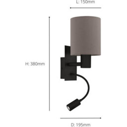 Loops 2 Pack Stylish Modern Black Wall Light For Indoor Spaces - Perfect Home Decor - thumbnail 4