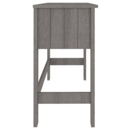 Berkfield Desk Light Grey 110X40X75 Cm Solid Wood Pine - thumbnail 6