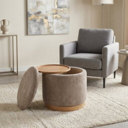 Garden Greatness Pouffe Style Storage Ottoman Reversible Tray - thumbnail 2