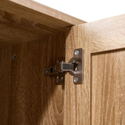 Wooden Sideboard 2 Doors & 3 Drawers Storage Rattan Cabinet Centra Console Table - thumbnail 4