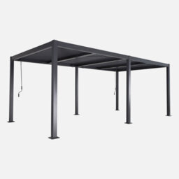 Sweeek - Louvered Pergola Aluminium And Steel 6 X 3M Anthracite - Palace