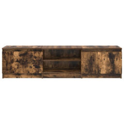Berkfield Stylish Tv Cabinet Smoked Oak 140X40X35.5 Cm Engineered Wood - thumbnail 5