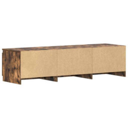 Berkfield Stylish Tv Cabinet Smoked Oak 140X40X35.5 Cm Engineered Wood - thumbnail 7