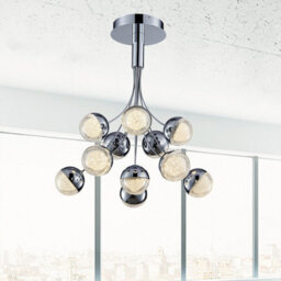 Wdw Anakin Eclipse 70Cm 11 Led Balls Flush Ceiling Light, Crushed Ice Effect