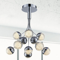 Wdw Anakin Eclipse 70Cm 11 Led Balls Flush Ceiling Light, Crushed Ice Effect - thumbnail 2