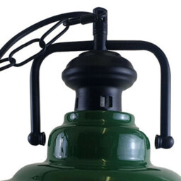 Led Modern Pendant Lamp With Green Metal Shade, 36Cm Diameter, E27 Base, Adjustable Chain - thumbnail 4