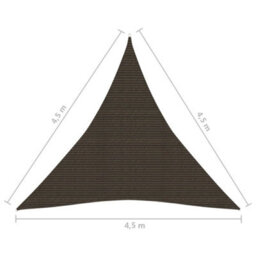 Berkfield Sunshade Sail 160 G/m2 Brown 4.5X4.5X4.5 M Hdpe - thumbnail 6