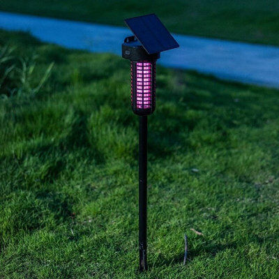 Rainproof Solar Insect Zapper Lamp With Usb Charging & Ground Stake H20.5Cm Lamp, 62Cm Pole - image 1