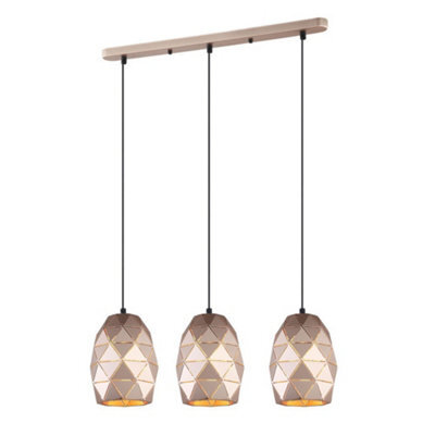 Luminosa Lighting Luminosa Modern Hanging Pendant Golden Champagne 3 Light , E27 - image 1