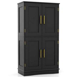 110Cm Freestanding Bathroom Floor Storage Pantry Cabinet - thumbnail 1