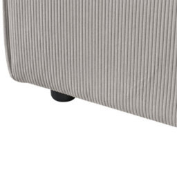 Wyld And Coco Element Taupe Corduroy Upholstered Ottoman With Black Legs, 86 X 86 X 45 Cm - thumbnail 7