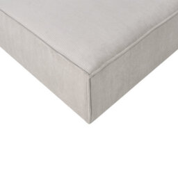 Wyld And Coco Element Taupe Corduroy Upholstered Ottoman With Black Legs, 86 X 86 X 45 Cm - thumbnail 6