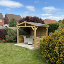 "NLC(DRIFFIELD)LIMITED Nlc Wooden Shingle Roof Gazebo 3.6M X 3.0M (11'10"" X 9'10"") With 15mm Hardwood Ply Roof, Grey Felt Shingles And Tanalised Timber" - thumbnail 7