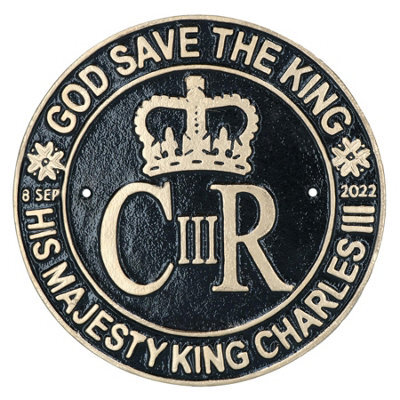 AB Tools Charles Aluminium Sign Plaque Door Wall House Gate King Royal Gb Britain - image 1