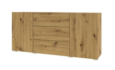 Arte Ava 26 Oak Artisan Sideboard Cabinet - W1400mm X H630mm X D350mm - Elegant Storage For Contemporary Spaces - image 1