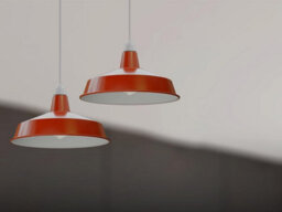 Industrial Lampshade Metal Orange 40Cm Easy Fit With Reducer Plate Modern Hanging Pendant Light Shade - thumbnail 4