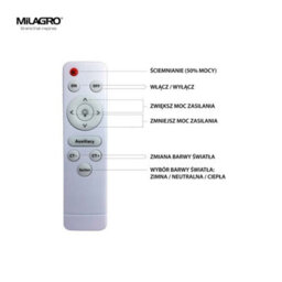 Milagro Gea White Led Ceiling Lamp A Stylish Contemporary 39Cm 36W Light With Remote Control And Low Energy Light Source - thumbnail 9