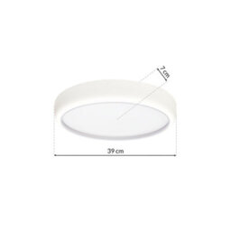 Milagro Gea White Led Ceiling Lamp A Stylish Contemporary 39Cm 36W Light With Remote Control And Low Energy Light Source - thumbnail 8