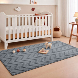 Moonlight Bedding Grey Chevron Rug 60X110Cm, Washable Non-Slip Soft High Low Pile Living Room Carpet - thumbnail 6