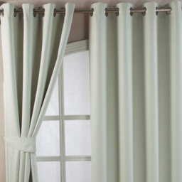 "Homescapes Ivory Herringbone Chevron Blackout Curtains Pair Eyelet Style, 90X72""" - thumbnail 5