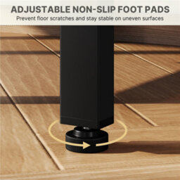 Yaheetech Black 120 Cm L Shaped Wooden Computer Desk With Charging Station & 4 Drawers - thumbnail 8