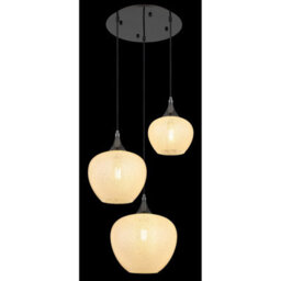 Luminosa Lighting Luminosa Maxy Cluster Pendant Ceiling Light Gunmetal Clear Glass Shade 3X E27 - thumbnail 4
