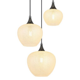 Luminosa Lighting Luminosa Maxy Cluster Pendant Ceiling Light Gunmetal Clear Glass Shade 3X E27 - thumbnail 3