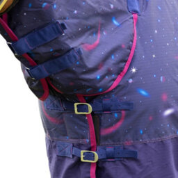 "Hy Stormx Original Out Of This World Combo Neck Horse Turnout Rug Navy/magenta (5 6"")" - thumbnail 2