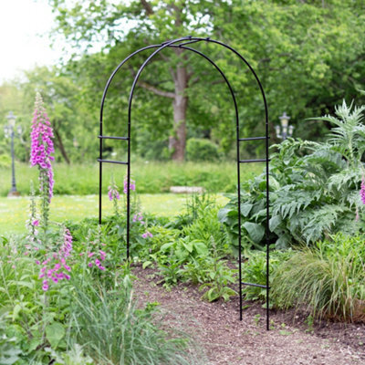 Tildenet Country Forge Heavy Duty Round Arch Powder Coated Tubular Steel W1.2M X H2.09M X D45Cm Black - image 1