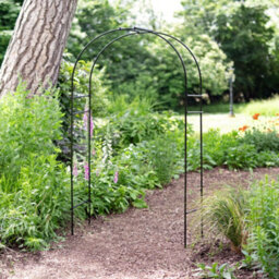 Tildenet Country Forge Heavy Duty Round Arch Powder Coated Tubular Steel W1.2M X H2.09M X D45Cm Black - thumbnail 3