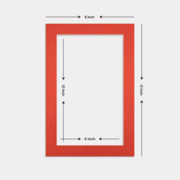 Ak Frames 12X8 Poppy Red Picture Mounts To Fit 10X6 Aperture Size - Mount Board Only (No Frame Included) - thumbnail 3