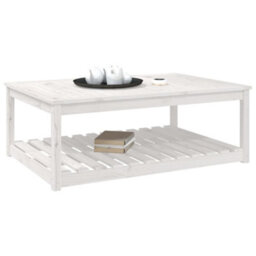 Berkfield Garden Table White 121X82.5X45 Cm Solid Wood Pine - thumbnail 4