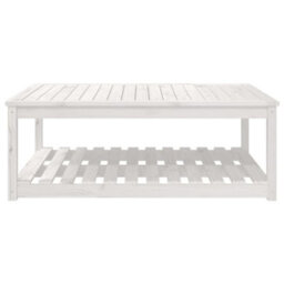 Berkfield Garden Table White 121X82.5X45 Cm Solid Wood Pine - thumbnail 5
