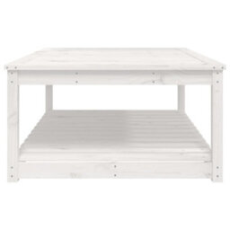 Berkfield Garden Table White 121X82.5X45 Cm Solid Wood Pine - thumbnail 6