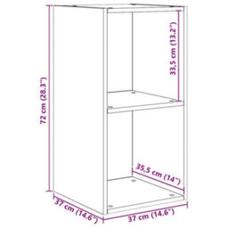 Berkfield Tv Cabinet Set 4 Pcs Old Wood 37 X 37 X 72 Cm Engineered Wood - thumbnail 9