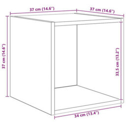 Berkfield Tv Cabinet Set 4 Pcs Old Wood 37 X 37 X 72 Cm Engineered Wood - thumbnail 8
