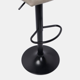 OHS Adjustable Bar Stools X 2 Faux Leather Swivel Seat Kitchen Chair, Beige - thumbnail 5
