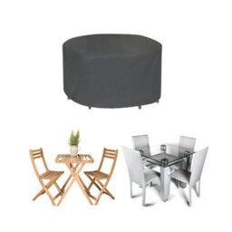 Home Source Duracover 140Cm Heavy Duty Waterproof & Uv Resistant  Small Round Outdoor Patio Furniture Cover - thumbnail 8