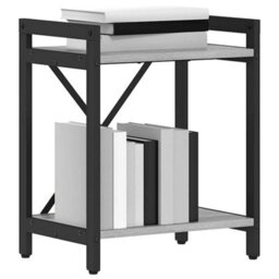 Berkfield Bookcase Grey Sonoma 40 X 30 X 48.5 Cm Engineered Wood - thumbnail 3